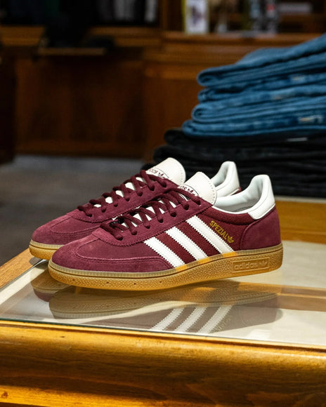 Adidas Handball Spezial Shadow Red White Chalk White JH5439 SneakerMood Styled pair, side view