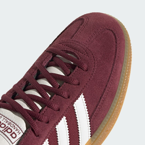 Adidas Handball Spezial Shadow Red White Chalk White JH5439 SneakerMood Toe and laces detail