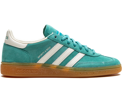 Adidas Handball Spezial Sporty & Rich Green IH2148 SneakerMood Side view, toe pointing right