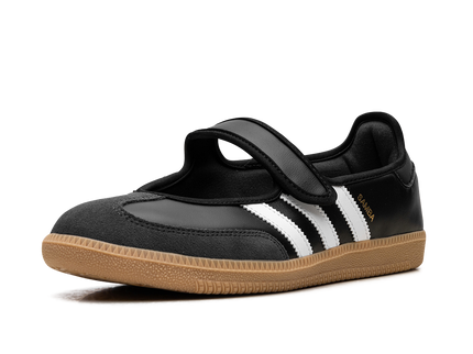 Adidas Samba Jane Black White Gum (Women's) JQ6445 SneakerMood Front three-quarter view
