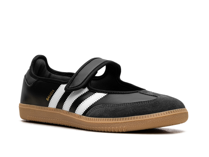 Adidas Samba Jane Black White Gum (Women's) JQ6445 SneakerMood Front three-quarter view