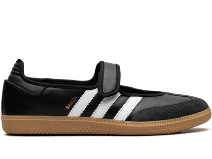 Adidas Samba Jane Black White Gum (Women's) JQ6445 SneakerMood Side view, toe pointing right