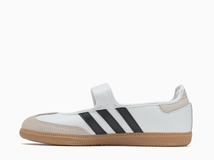 Adidas Samba Jane White Black Gum (Women's) JR1402 SneakerMood Side view, toe pointing left