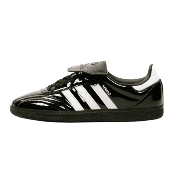 Adidas Samba LT Core Black Patent Leather JI2707 SneakerMood Side view, toe pointing left