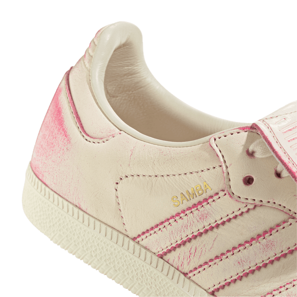 Adidas Samba LT Distressed Pack Cream White (Women's) JR5998 SneakerMood Heel and rear upper detail