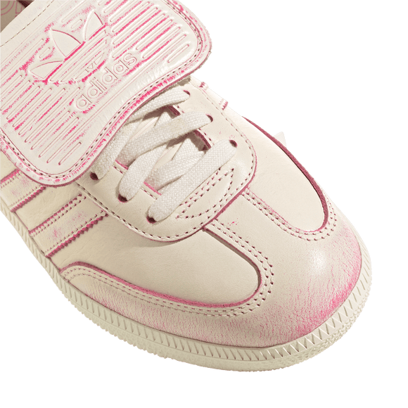 Adidas Samba LT Distressed Pack Cream White (Women's) JR5998 SneakerMood Tongue and toe detail