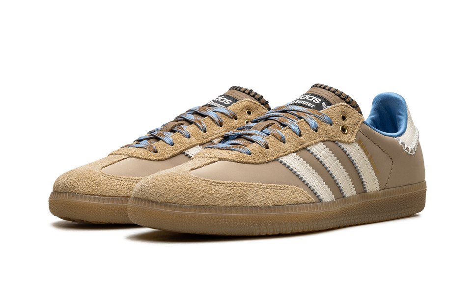 Adidas Samba Nylon Wales Bonner Desert White IH3261 SneakerMood Pair, front three-quarter view