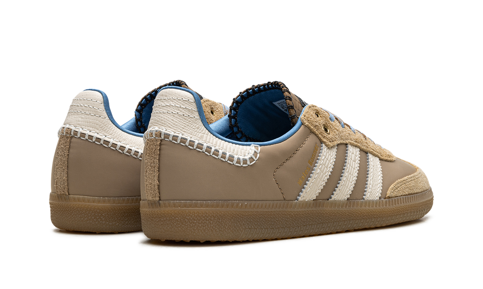 Adidas Samba Nylon Wales Bonner Desert White IH3261 SneakerMood Pair, rear three-quarter view