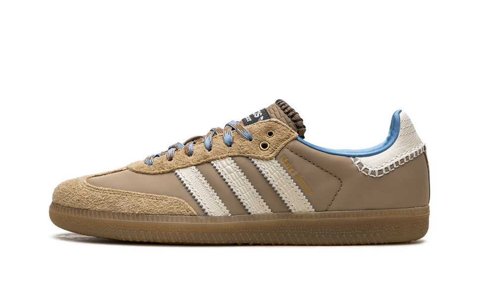 Adidas Samba Nylon Wales Bonner Desert White IH3261 SneakerMood Side view, toe pointing left