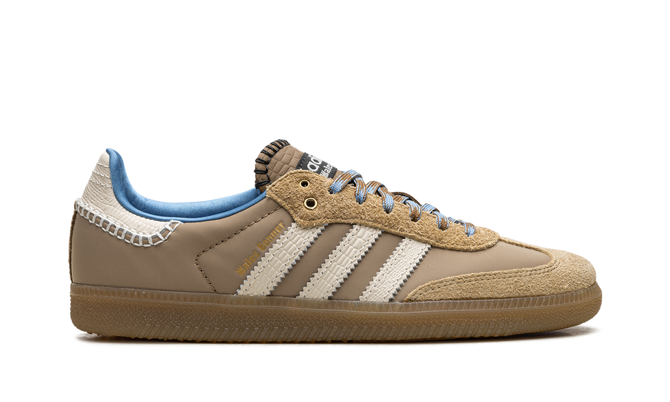 Adidas Samba Nylon Wales Bonner Desert White IH3261 SneakerMood Side view, toe pointing right