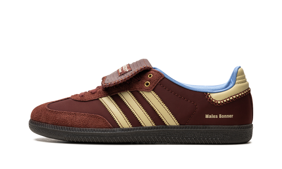Adidas Samba Nylon Wales Bonner Fox Brown IE0579 SneakerMood Side view, toe pointing left