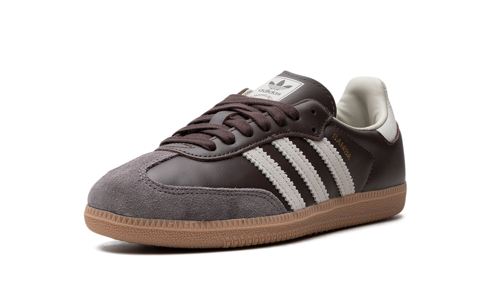 Adidas Samba OG Brown Putty Grey ID1481 SneakerMood Front three-quarter view