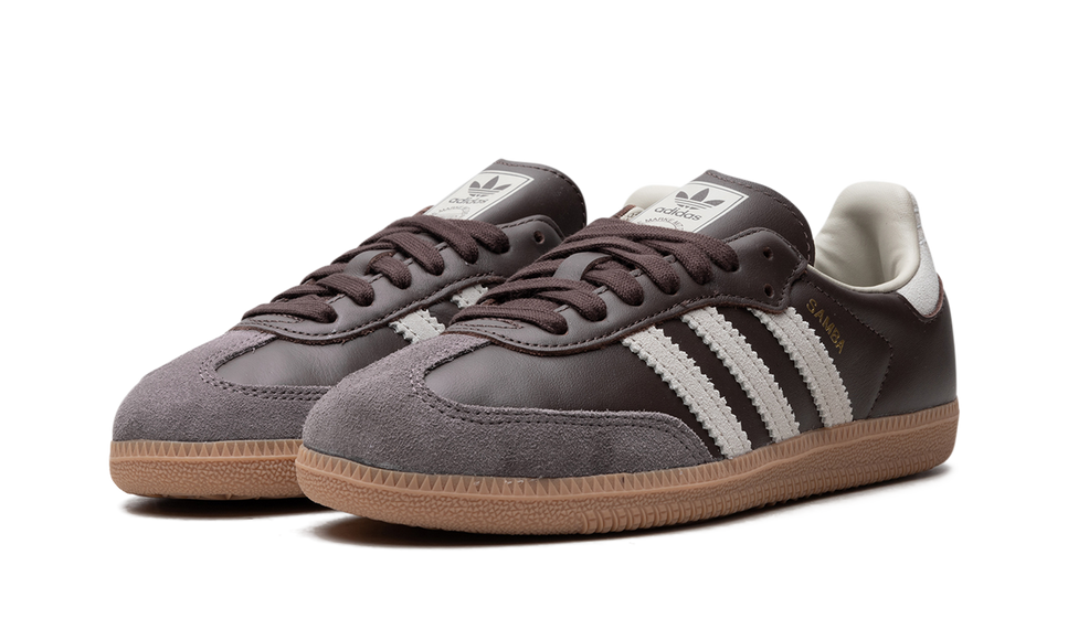 Adidas Samba OG Brown Putty Grey ID1481 SneakerMood Pair, front three-quarter view