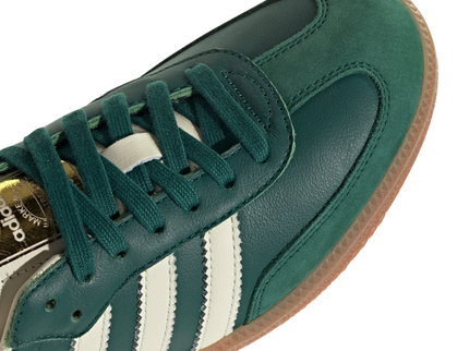 Adidas Samba OG Collegiate Green Cream White (W) IE0872 SneakerMood Upper detail