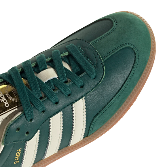 Adidas Samba OG Collegiate Green Cream White (W) IE0872 SneakerMood Upper detail