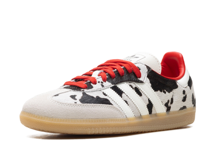 Adidas Samba OG Cow Print Aurora Coffee KI6956 SneakerMood Front three-quarter view