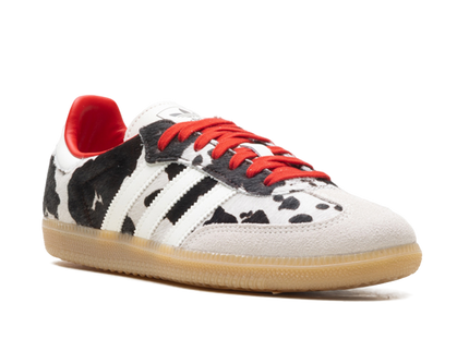 Adidas Samba OG Cow Print Aurora Coffee KI6956 SneakerMood Front three-quarter view