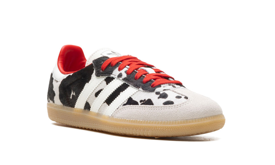 Adidas Samba OG Cow Print Aurora Coffee KI6956 SneakerMood Front three-quarter view
