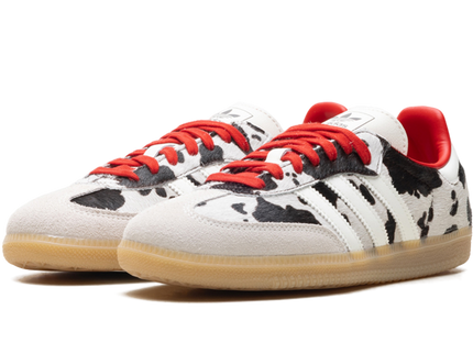 Adidas Samba OG Cow Print Aurora Coffee KI6956 SneakerMood Pair, front three-quarter view