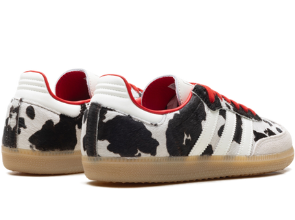 Adidas Samba OG Cow Print Aurora Coffee KI6956 SneakerMood Pair, rear three-quarter view