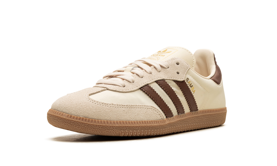 Adidas Samba OG Cream White Preloved Brown ID1447 SneakerMood Front three-quarter view