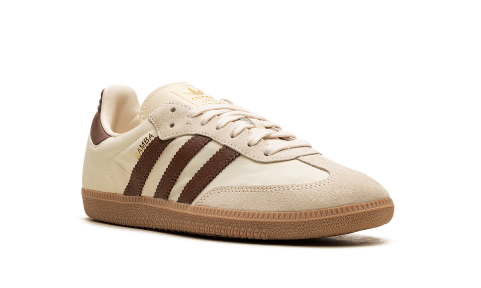 Adidas Samba OG Cream White Preloved Brown ID1447 SneakerMood Front three-quarter view