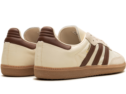 Adidas Samba OG Cream White Preloved Brown ID1447 SneakerMood Pair, rear three-quarter view