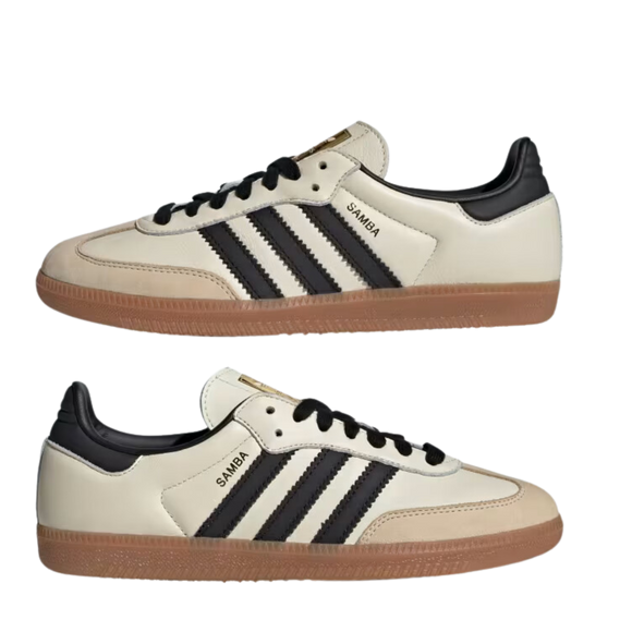 Adidas Samba OG Cream White Sand Strata ID0478 SneakerMood Pair side views