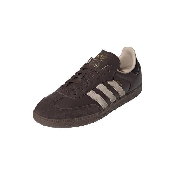 Adidas Samba OG Dark Brown Beige Gum JI0217 SneakerMood Front three-quarter view