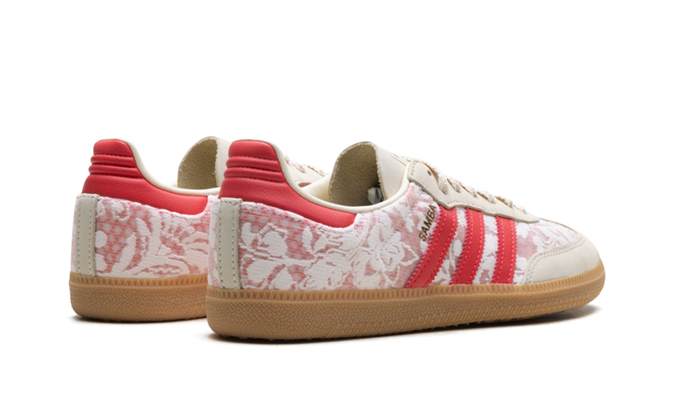 Adidas Samba OG Liberty London Better Scarlet (Women's) JR8841 SneakerMood Pair, rear three-quarter view