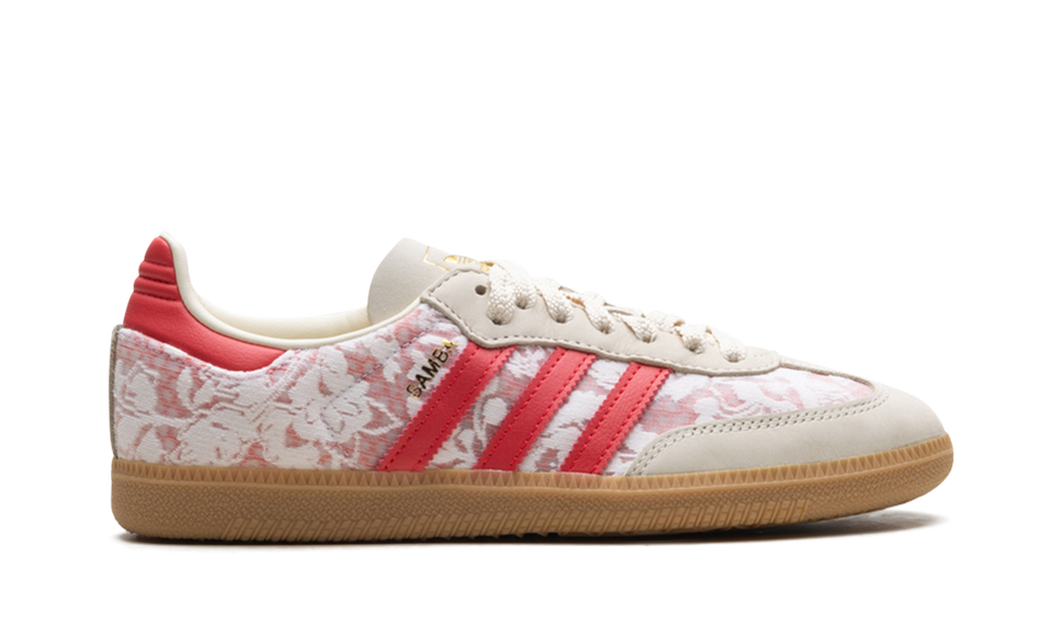 Adidas Samba OG Liberty London Better Scarlet (Women's) JR8841 SneakerMood Side view, toe pointing right