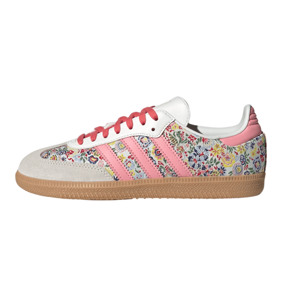 Adidas Samba OG Liberty London Floral Embroidery (GS) JI0280 SneakerMood Side view, toe pointing left
