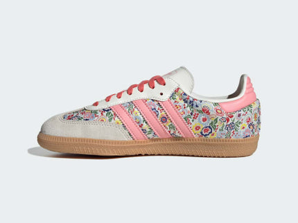 Adidas Samba OG Liberty London Floral Embroidery (GS) JI0280 SneakerMood Side view, toe pointing left