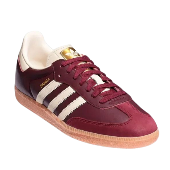 Adidas Samba OG Maroon ID0477 SneakerMood Front three-quarter view