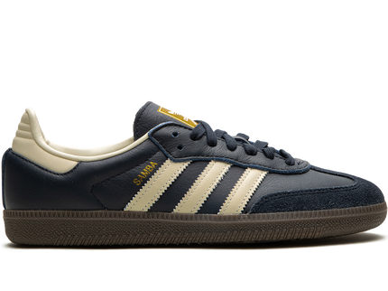 Adidas Samba OG Night Navy Gum ID2056 SneakerMood Side view, toe pointing right