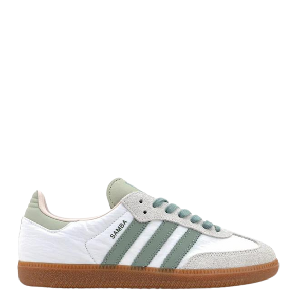 Adidas Samba OG 'Silver Green' ID0492 SneakerMood Side view toe pointing right