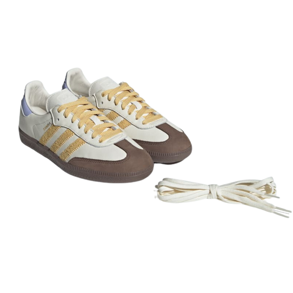 Adidas Samba OG W Off White / Oat / Violet Tone IE0875 SneakerMood Pair front three-quarter view