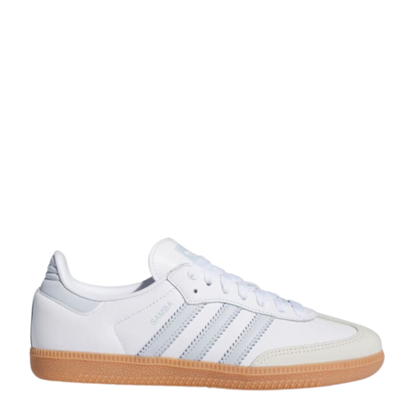 Adidas Samba OG White Halo Blue Gum IE0877 SneakerMood Side view toe pointing right