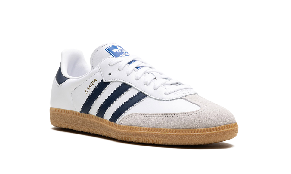 Adidas Samba OG White Night Indigo Gum IF3814 SneakerMood Front three-quarter view