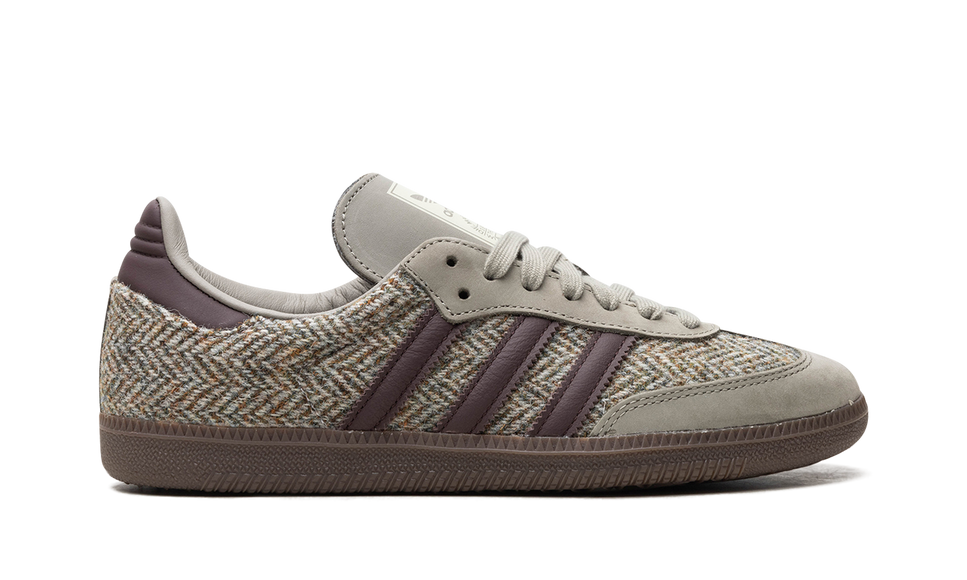 Adidas Samba OG Wonder Beige Tweed ID1449 SneakerMood Side view, toe pointing right