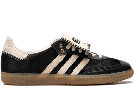 Adidas Samba Pony Tonal Wales Bonner Core Black IE0580 SneakerMood Side view, toe pointing right
