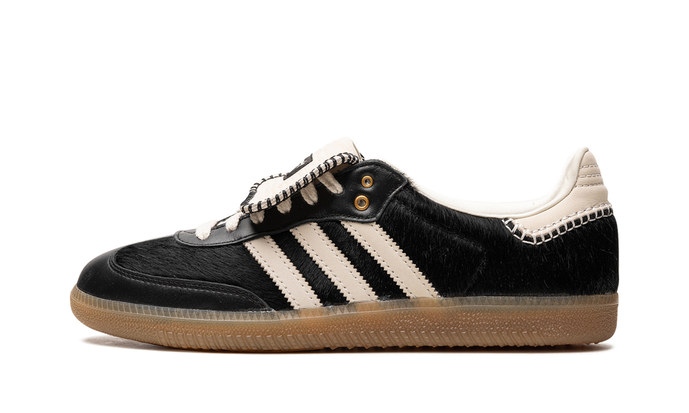 Adidas Samba Pony Tonal Wales Bonner Core Black IE0580 SneakerMood Side view, toe pointing left