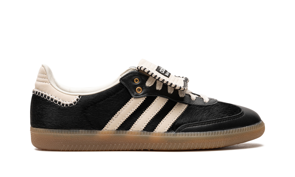 Adidas Samba Pony Tonal Wales Bonner Core Black IE0580 SneakerMood Side view, toe pointing right