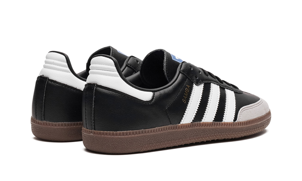 Adidas Samba Vegan Black Gum H01878 SneakerMood Pair, rear three-quarter view
