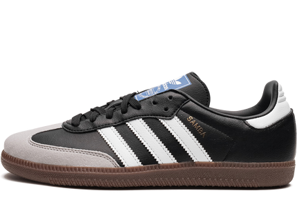 Adidas Samba Vegan Black Gum H01878 SneakerMood Side view, toe pointing left