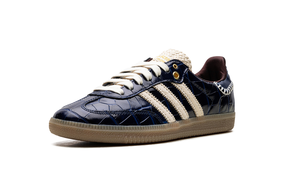 Adidas Samba Wales Bonner Navy Croc JH9825 SneakerMood Front three-quarter view