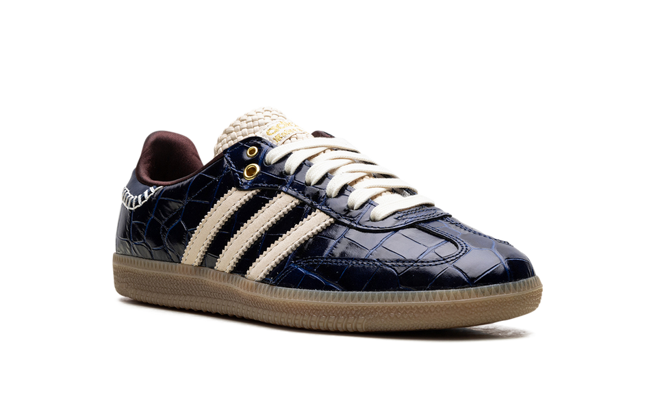 Adidas Samba Wales Bonner Navy Croc JH9825 SneakerMood Front three-quarter view