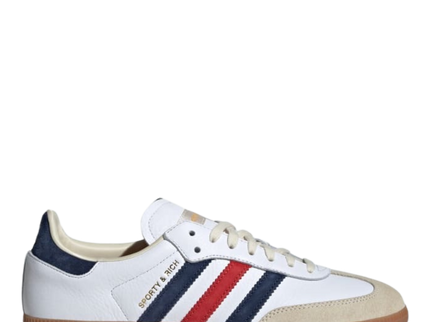 Adidas Sporty & Rich x adidas Samba OG 'White - Olympic IH8338 SneakerMood Side view toe pointing right
