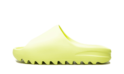 Adidas Yeezy Slide Glow Green (2022/2023 Restock) HQ6447 SneakerMood Side view, toe pointing left
