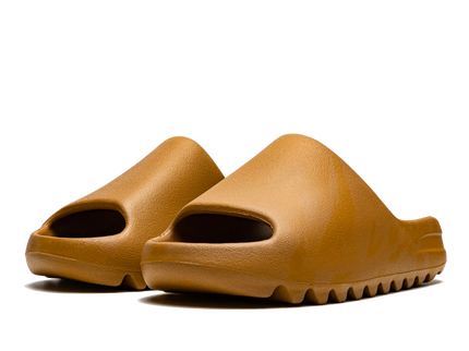 Adidas Yeezy Slide Ochre GW1931 SneakerMood Pair, front three-quarter view